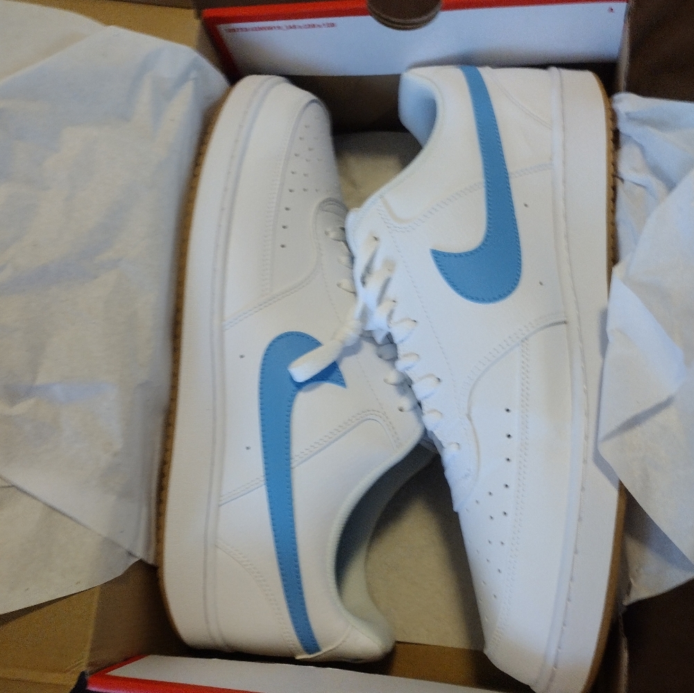Nike white and blue court vision